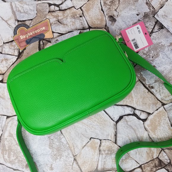 Astrid Oval Crossbody Leather Camera Bag Green Jay Kate Spade - Picture 6 of 7